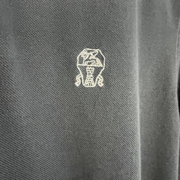 Brunello Cucinelli Men's LS Navy Polo Shirt L $775 - Picture 3 of 5